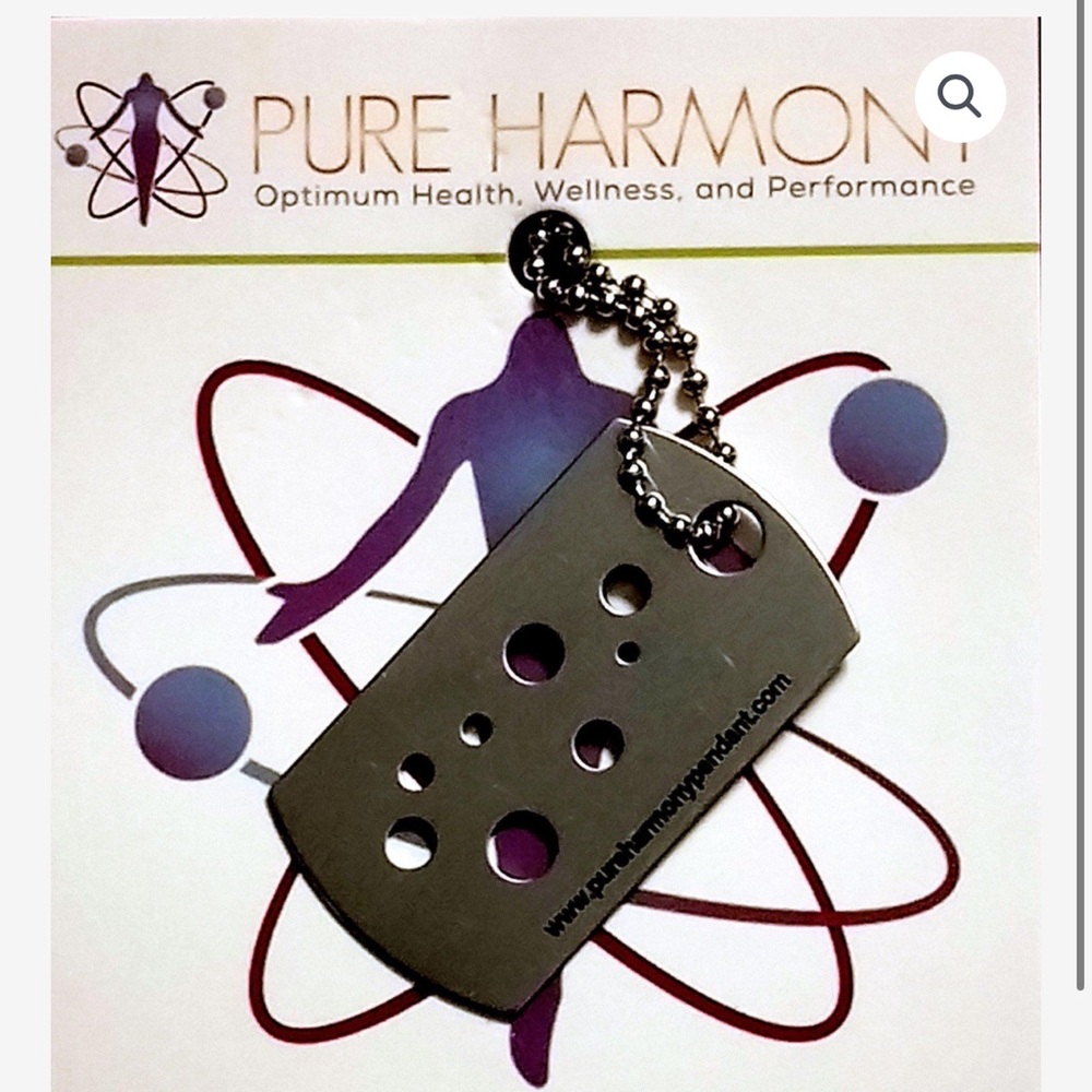 Pure Harmony Pendant by Robert Marking - Brushed stainless steel EMF protection